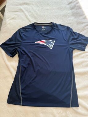 New England Patriots Performance Tee with Red and White Team Logo